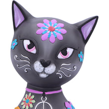 Laden Sie das Bild in den Galerie-Viewer, Boho Cat Ornament Colourful Hippy Kitty Figurine Funky Bohemian Animal Decor