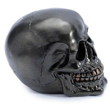 Laden Sie das Bild in den Galerie-Viewer, Occult Black Skull Sculpture - Gothic Halloween Home Decor Ornament