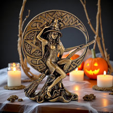 Load image into Gallery viewer, Wiccan Witch Celtic Moon Figurine Pagan Goddess Statue Witchcraft Ornament