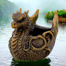 Laden Sie das Bild in den Galerie-Viewer, Mythical Dragon Treasure Dish Gothic Jewellery Holder Ornament Fantasy Sculpture
