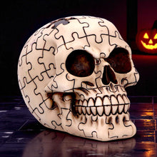 Laden Sie das Bild in den Galerie-Viewer, Gothic Puzzled Skull Ornament Jigsaw Fantasy Art Spooky Halloween Statue Gift