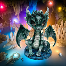 Load image into Gallery viewer, Resin Dragon Figurine 14.5cm Green Cute Baby Dragon Gothic Fantasy Home Decor Gift