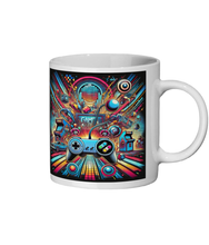 Load image into Gallery viewer, Vibrant Gaming Style Ceramic Mug - Retro Video Game Art, 11oz Coffee Cup, Perfect Gamer Gift