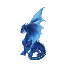 Load image into Gallery viewer, Majestic Blue Dragon Figurine Fantasy Sculpture Gothic Mythical Creature ornament