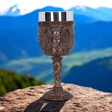Load image into Gallery viewer, Valkyrie Goblet Resin Ornament - Nordic Mythology Stainless Steel Insert