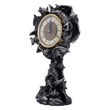 Load image into Gallery viewer, Gothic Bat Mantel Clock Vampire Bats Home Decor Nemesis Now 28cm