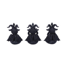 Load image into Gallery viewer, Three Wise Baphomet Set Occult Decor Gothic Horror Home Ornament Fantasy Figurine's
