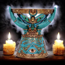 Load image into Gallery viewer, Occult Crystal Ball Holder – 15 cm Resin Sphere Stand for Mystical Decor and Witchcraft Altar