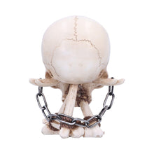 Load image into Gallery viewer, Gothic Viking Nordic Rune Skull Ornament with Bone & Chain Decor Horror Statue