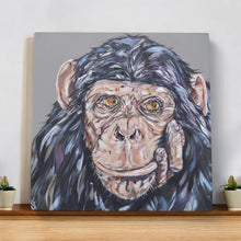 Load image into Gallery viewer, I DON'T GIVE A MONKEY'S Ceramic Art Tile by Sam Fenner - 20x20 cm - Animal Art Decor