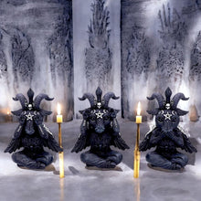 Load image into Gallery viewer, Three Wise Baphomet Set Occult Decor Gothic Horror Home Ornament Fantasy Figurine's