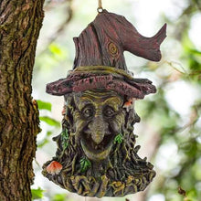 Load image into Gallery viewer, Green Man Hanging Bird Feeder | 25 cm Resin Garden Decor for Outdoor Spaces