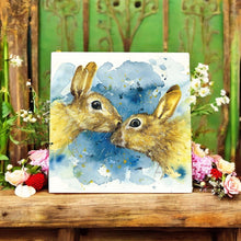 Load image into Gallery viewer, JASPER AND CARROT Ceramic Art Tile by Bree Merryn 20x20 cm - Wall Décor - Ready to Hang - Unique Wildlife Art