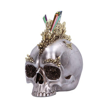 Laden Sie das Bild in den Galerie-Viewer, Gothic Crystal Mohawk Skull Ornament Chrome Punk Crystal Fantasy Figurine