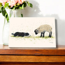 Load image into Gallery viewer, Nice to Meet Ewe Ceramic Art Tile by Bree Merryn 30x20 cm - Ready to Hang Wall Décor in Gift Box