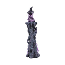 Load image into Gallery viewer, Enchanting Fantasy Dragon Incense Burner with Mystical Purple Geode Crystal Gift