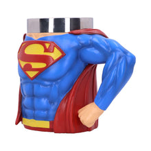 Laden Sie das Bild in den Galerie-Viewer, Official Superman Tankard DC Comics Mug Hero Chest Drinkware with Cape Gift