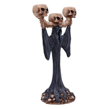 Laden Sie das Bild in den Galerie-Viewer, Gothic Reaper Skull Tea Light Holder Dark Candle Decor Bone Flame Altar Ornament
