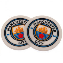 Load image into Gallery viewer, Official Manchester City Silicone Coasters – Set of 2 Non-Slip Football Merchandise