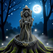 Load image into Gallery viewer, Triple Moon Goddess Incense Burner | Wiccan Backflow Resin Holder 15.5cm Witch Decor
