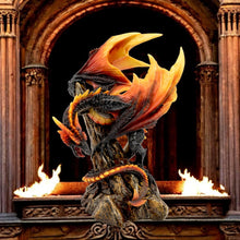 Laden Sie das Bild in den Galerie-Viewer, Fire Dragon Figurine Fantasy Statue Gothic Mythical Ornament Home Decor Gift