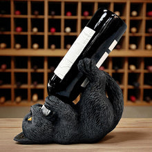 Laden Sie das Bild in den Galerie-Viewer, Gothic Cat Guzzler Wine Holder Figurine Halloween Decor Quirky Ornament Gift