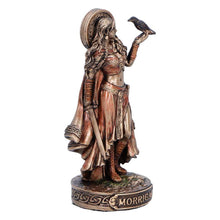 Load image into Gallery viewer, Small Morrigan Goddess Figurine Celtic War Deity Crow Statue Pagan Mythology