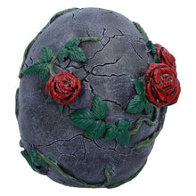 Load image into Gallery viewer, Gothic Skull with Roses Figurine Floral Vine Dark Fantasy Ornament Sculpture Art