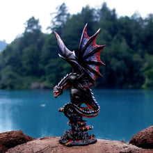 Laden Sie das Bild in den Galerie-Viewer, Large Hand-Painted Dragon Figurine - Mythical Resin Sculpture with Detachable Wings
