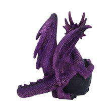 Laden Sie das Bild in den Galerie-Viewer, Mystical Purple Dragon Figurine with Glitter Geode Fantasy Ornament Collectors Gift