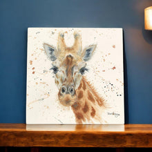 Load image into Gallery viewer, GERALDINE Giraffe Ceramic Art Tile Bree Merryn 20x20cm Wall Art Decor, Handcrafted, Ready to Hang