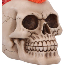 Laden Sie das Bild in den Galerie-Viewer, Gothic Skull with Led Flame Mohawk Sculpture Horror Creepy Halloween Figurine