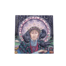 Load image into Gallery viewer, Deep Reflection" Ceramic Art Tile by Wendy Andrew 20x20 cm | Wall Decor | Spiritual Art | Handcrafted Quality