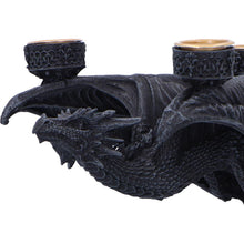 Laden Sie das Bild in den Galerie-Viewer, Gothic Dragon Candle Holder Triple Candelabra Fantasy Medieval Sculpture Decor