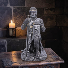 Charger l'image dans la galerie, Medieval Knight Soldier Pledge Statue Figurine Ornament Kneeling Warrior Sword