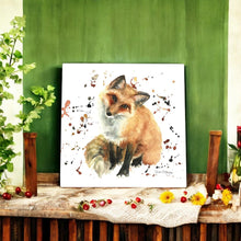 Load image into Gallery viewer, FREDDIE Fox Ceramic Art Tile by Bree Merryn 20x20 cm - Ready to Hang, Gift Boxed