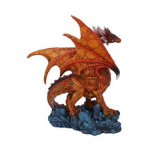 Load image into Gallery viewer, Gothic Orange Dragon Figurine - "Ember Guard" by Nemesis Now 18.5cm