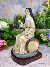 Load image into Gallery viewer, Saint Monica Resin Statue, Patroness of Mothers and Wives, Hand-Painted Figurine, Christian Home Decor, Inspirational Religious Art