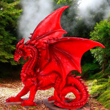 Load image into Gallery viewer, Majestic Red Dragon Ornament Gothic Fantasy Statue Mythical Gothic Figurine