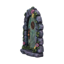 Load image into Gallery viewer, Magical Resin Fairy Door Figurine – Stone Archway with Floral Vines & Rustic Charm 16cm