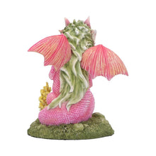 Load image into Gallery viewer, Adorable Pink Dragon Figurine Collectable Statue Floral Accents Ornament
