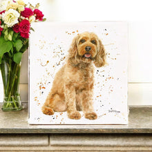 Load image into Gallery viewer, Carta Cockapoo Ceramic Art Tile by Bree Merryn - 20x20cm Ready to Hang | Unique Dog Lover Gift