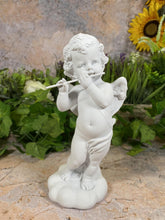 Load image into Gallery viewer, Musical Cherub Resin Statue - Angelic Flute Player Figurine - Inspirational Home Decor - Elegantly Boxed for Gifting-OsirisTradingUK
