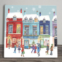 Load image into Gallery viewer, Christmas Shopping Ceramic Art Tile by K.T. Bentley - 20x20 cm - Ready to Hang - Perfect Gift