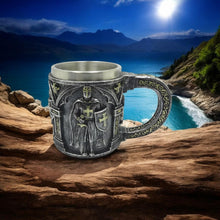Charger l'image dans la galerie, Templar Knight Warrior Tankard – Gothic Medieval Beer Mug – Historical Fantasy Drinkware