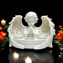 Laden Sie das Bild in den Galerie-Viewer, Elegant Cherub Tea Light Holder Praying Heaven Angel Candle Ornament Divine Art