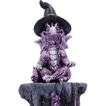 Load image into Gallery viewer, Enchanting Fantasy Dragon Incense Burner with Mystical Purple Geode Crystal Gift