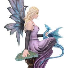 Load image into Gallery viewer, Majestic spring Fairy & Dragon Gothic Statue Fantasy Art Figurine Mythical Sculpture