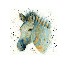 Load image into Gallery viewer, ZARA Zebra Ceramic Art Tile by Bree Merryn 20 x 20 cm Wall Art Decor Wildlife Animal Ceramic Tile Ready to Hang