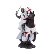 Laden Sie das Bild in den Galerie-Viewer, Medieval Templar Knight Statue Crusader Warrior Sculpture Historical Horse Rider